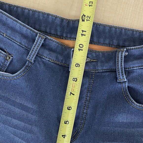 Fredd Marshall Women's Fleece Lined Blue Denim Jeans Size 30 Stretch Mid Rise - Picture 11 of 13